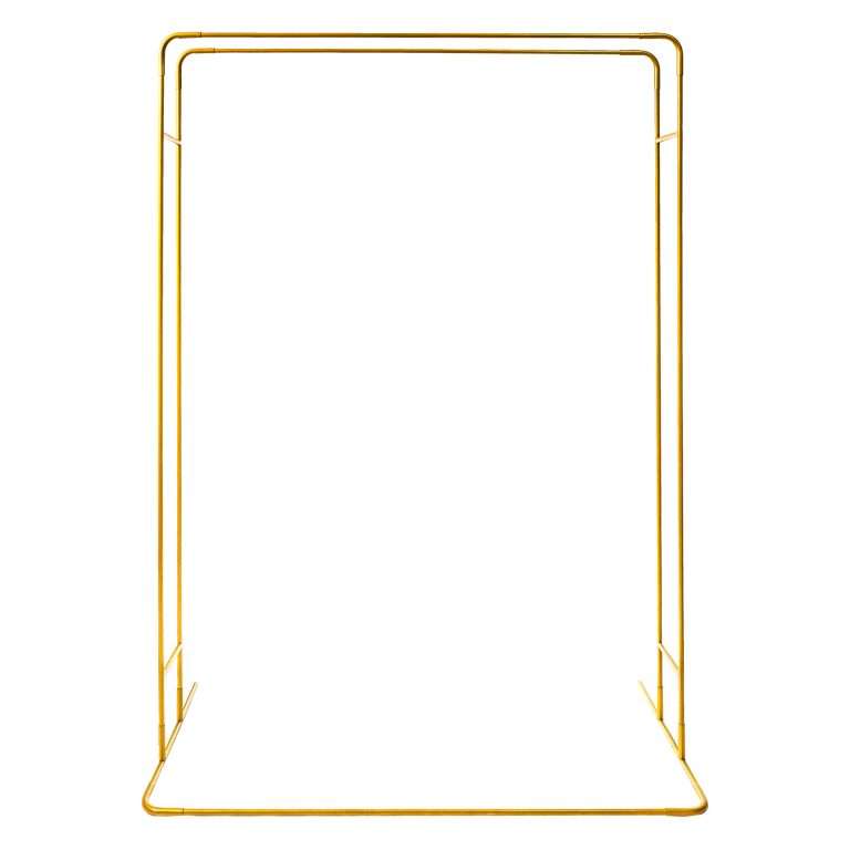 Rectangle Metal Frame Shiny - Gold - Funktionality Events & Experiences